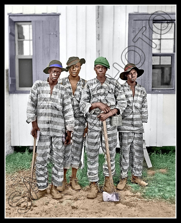 1905 Georgia Chain Gang Photo 8x10 - COLORIZED | eBay
